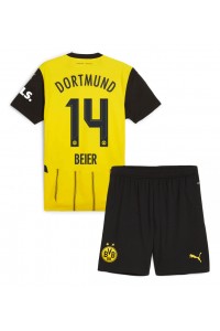 Borussia Dortmund Maximilian Beier #14 Babytruitje Thuis tenue Kind 2024-25 Korte Mouw (+ Korte broeken)